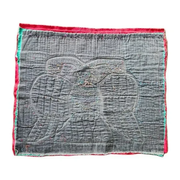 Vintage kuna panama mola applique embroidery needlework panel 17.5 × 15 In - Picture 3 of 5